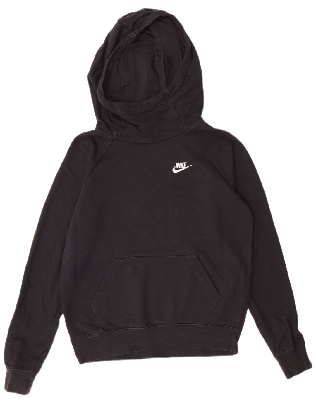 Nike Pull à capuche surdimensionné pour femme UK 10 Petit coton noir