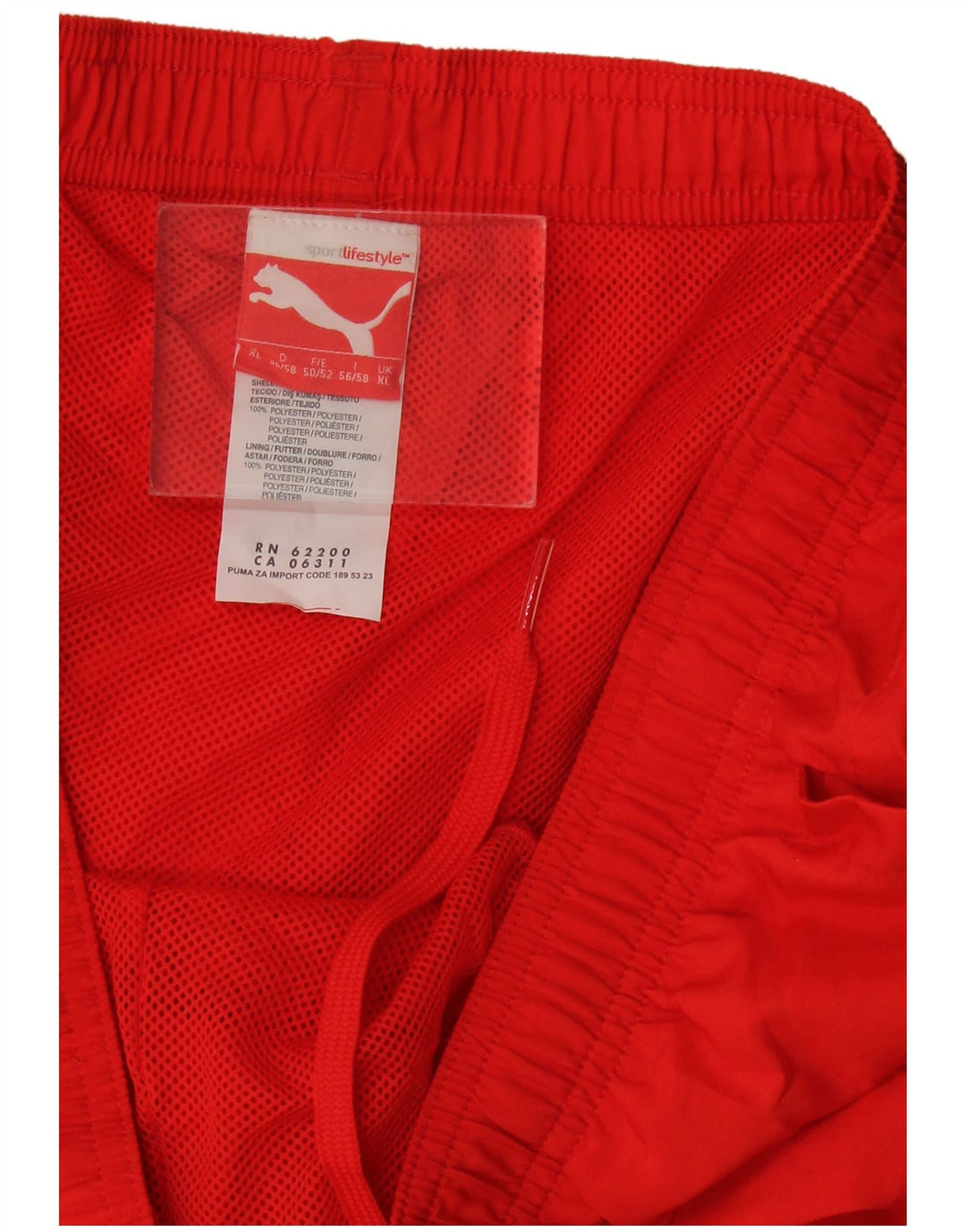 Puma Short de Sport Graphique Homme XL Rouge Polyester