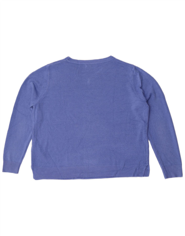 Marks & Spencer Pull col rond pour femme UK 20 2XL Bleu