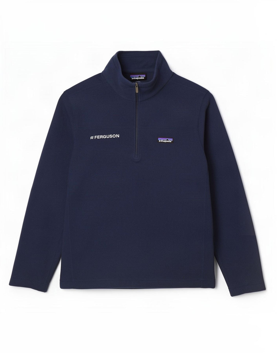 Patagonia Pull polaire à col zippé pour homme, grand, bleu marine, polyester