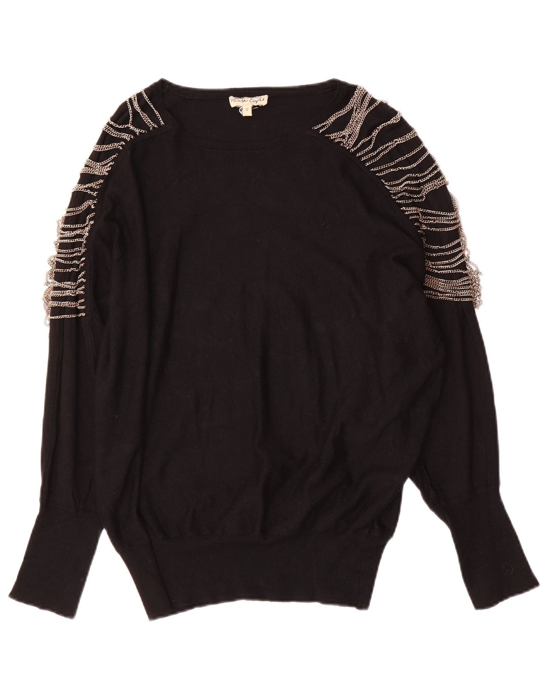 Phase Eight Pull col bateau pour femme UK 14 Medium Noir Viscose