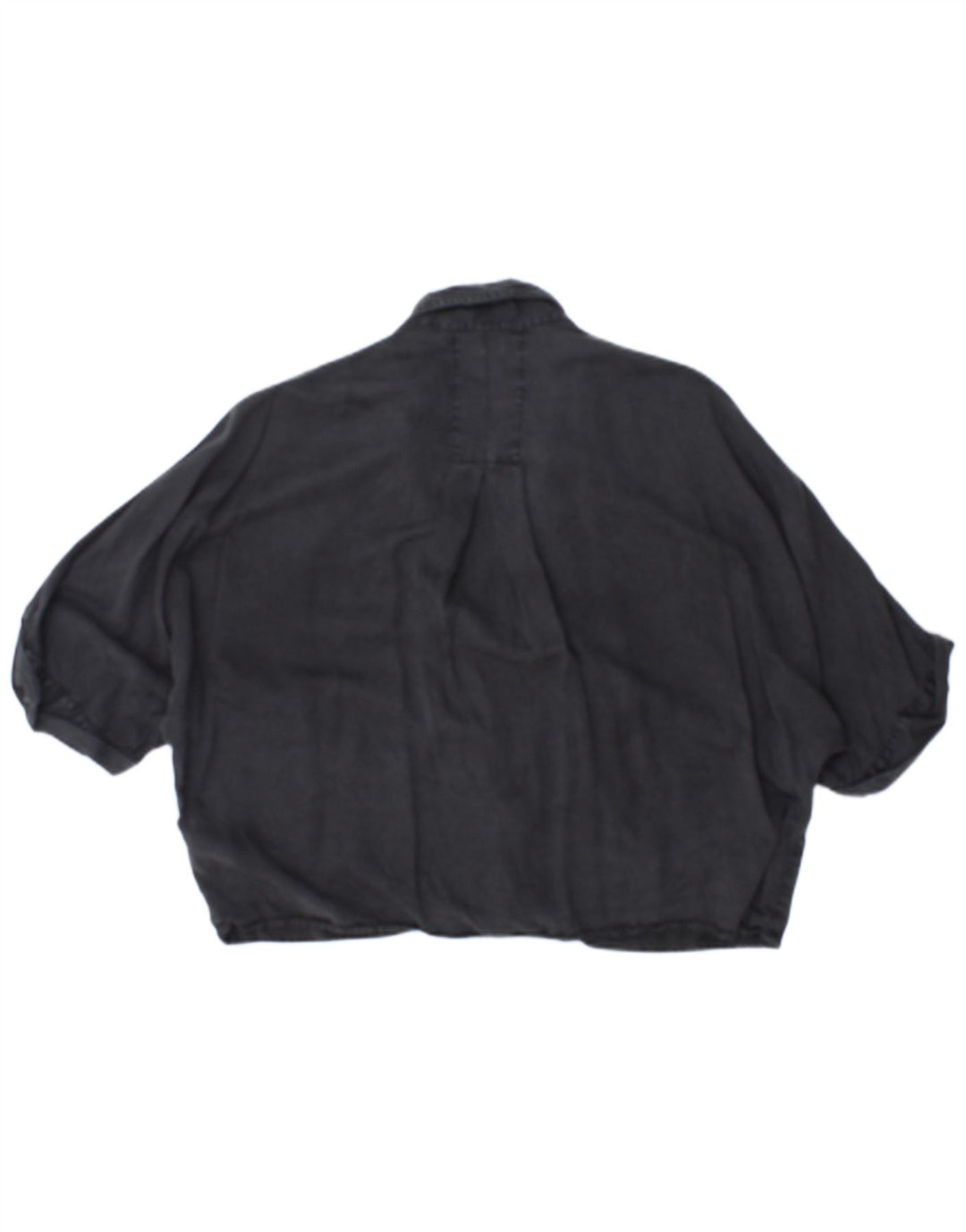ZARA Chemisier surdimensionné à manches courtes pour femme UK 10 Small Noir