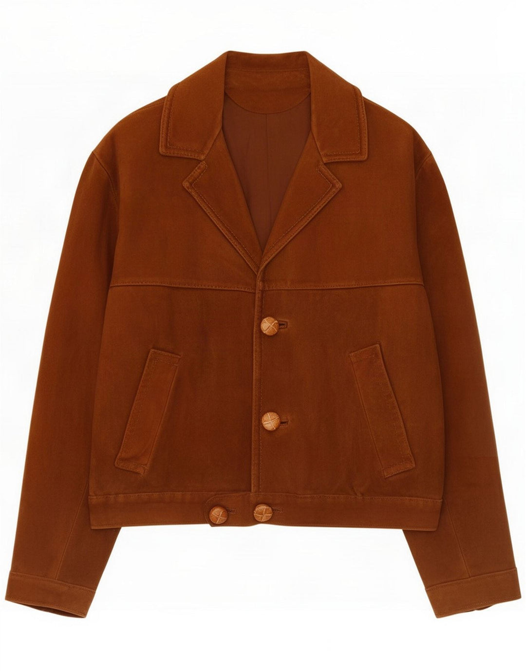 Vintage Veste en daim pour femme UK 38 Cuir marron moyen