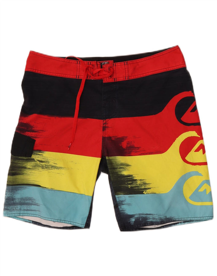 Quiksilver Short de Bain Graphique Homme Rayé Multicolore Moyen