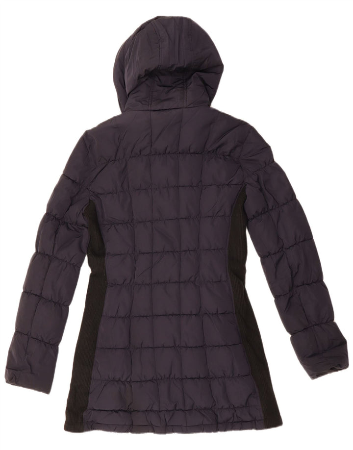 CALVIN KLEIN Manteau matelassé surdimensionné pour femme UK 10 Small Bleu marine