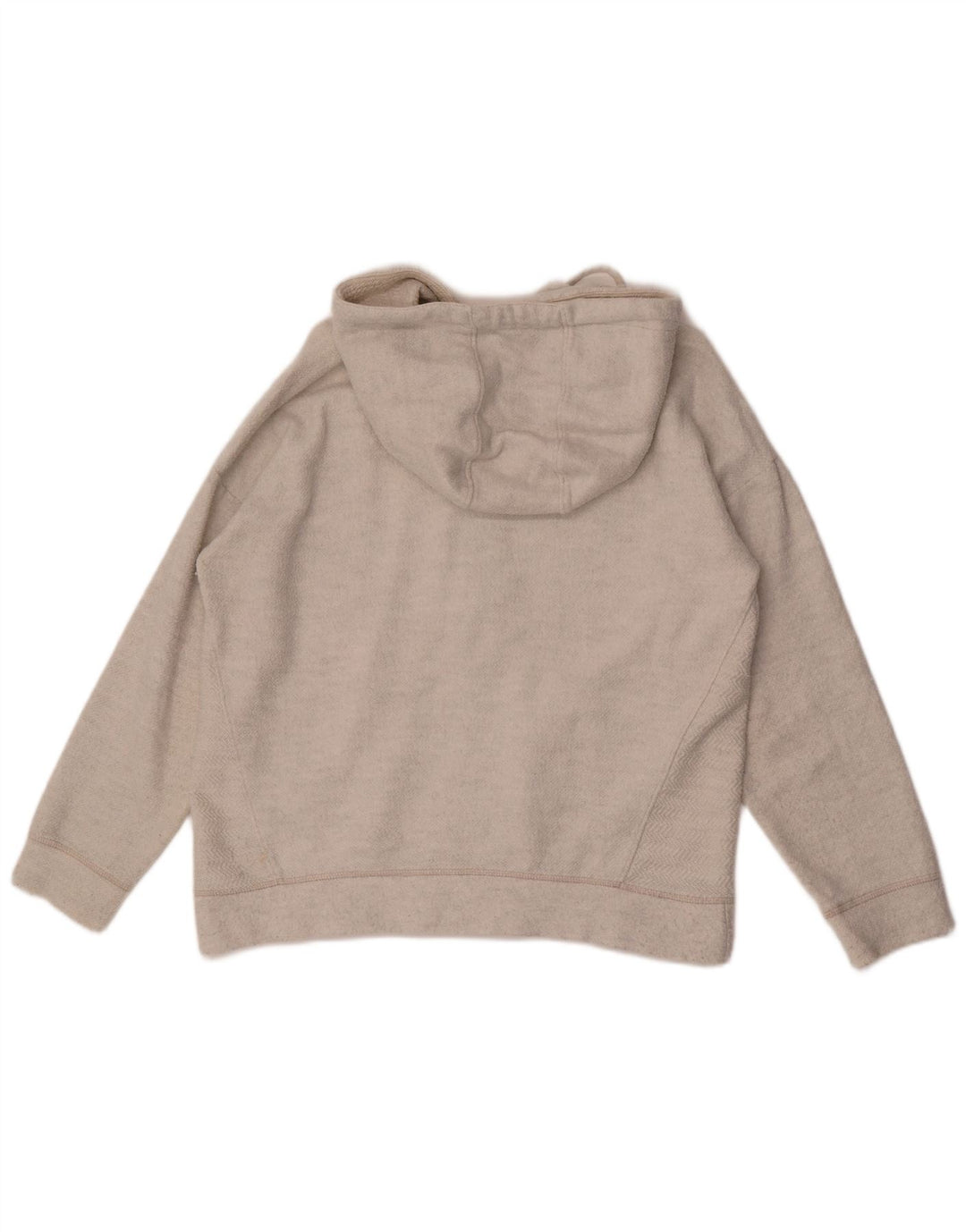 Fat Face Pull à capuche zippé surdimensionné pour femme UK 14 Gris moyen Coton