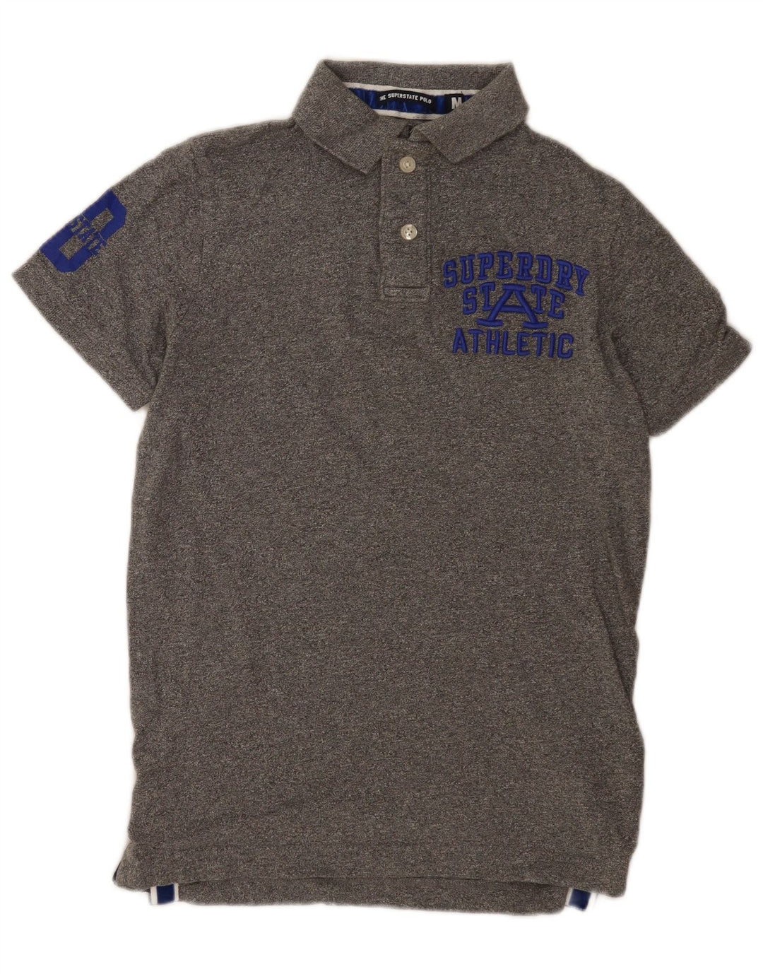 Superdry Polo Graphique Homme Gris Moyen Coton