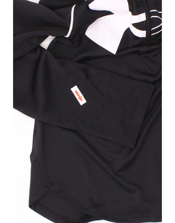 Under Armour Haut ajusté graphique à manches longues pour fille 9-10 ans Noir moyen