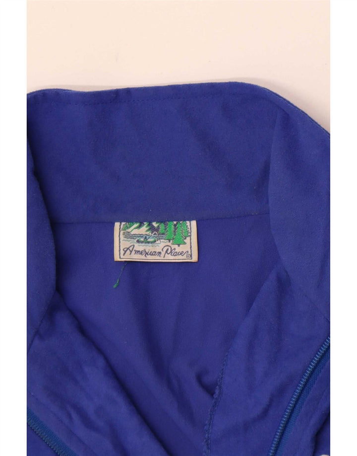 American Place Veste de survêtement surdimensionnée pour femme UK 6 XS Bleu