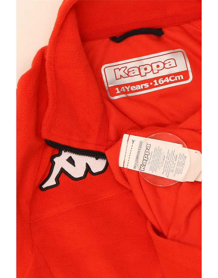 Kappa Pull Polaire Col Zippé Garçon 13-14 ans Rouge Polyester