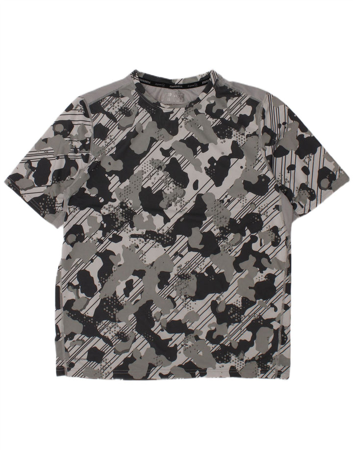 RUSSELL ATHLETIC T-Shirt Dri-Power Garçon 14-15 Ans XL Gris Camouflage