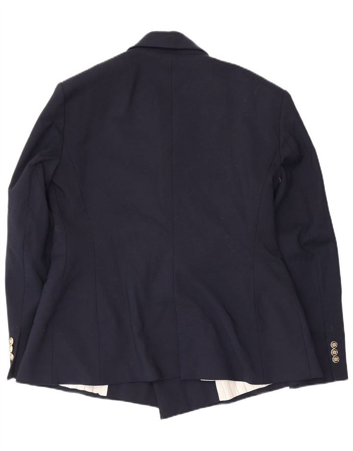 Zara Veste Blazer Double Boutonnage Femme UK 18 XL Bleu Marine
