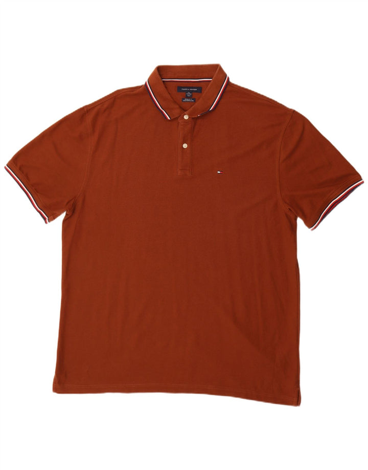 Tommy Hilfiger Polo coupe classique pour homme 2XL en coton marron