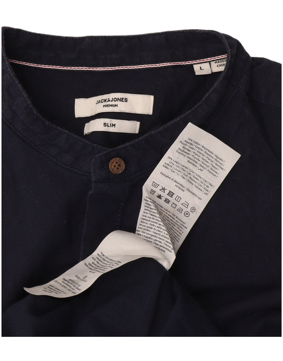 Jack & Jones Chemise pull coupe slim en coton bleu marine pour homme