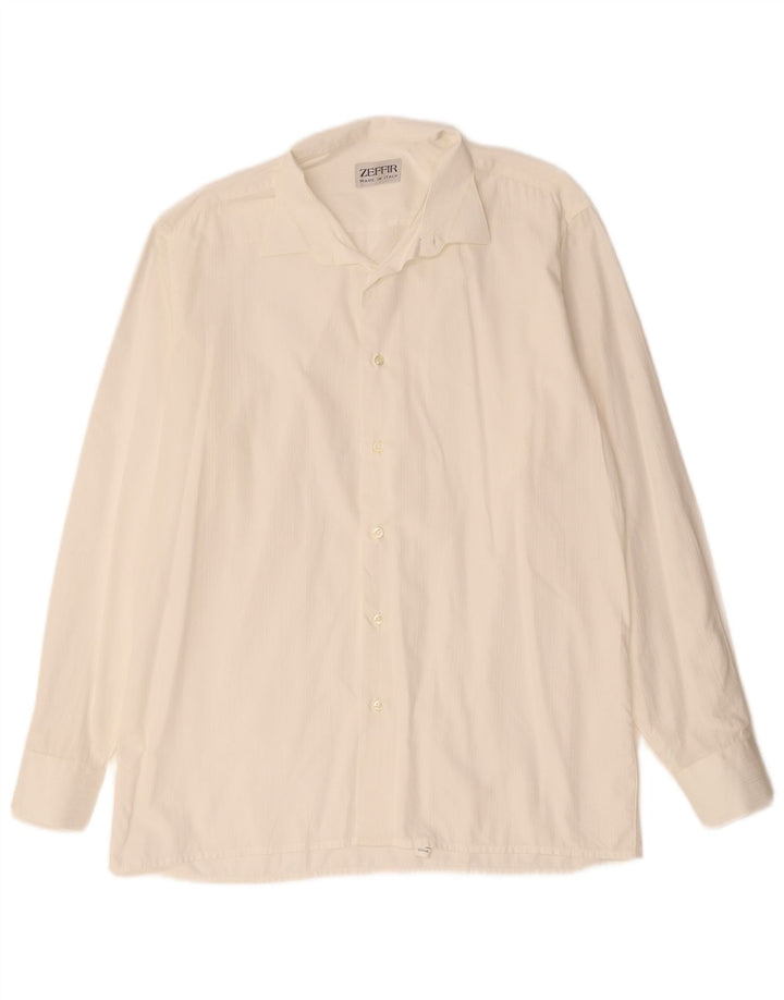 Chemise homme vintage coton blanc moyen