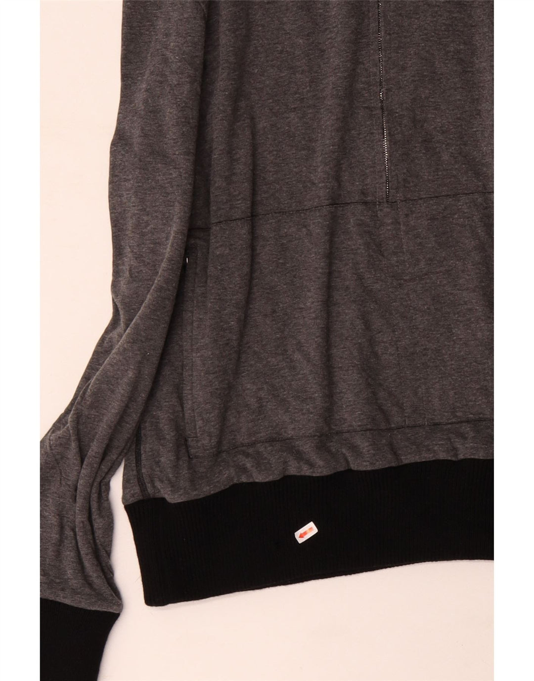 FRANCO ZICHE Sweat-shirt à col zippé pour homme, grand color block gris