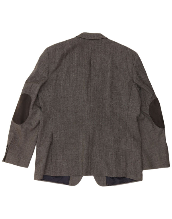 PIERRE CARDIN Veste Blazer 2 Boutons Homme UK 40 Grande Laine Vierge Grise