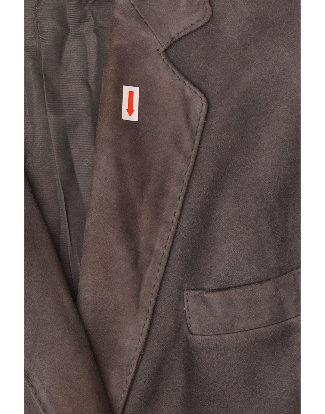 VINTAGE Veste blazer en daim à double boutonnage pour femme UK 14 Gris moyen