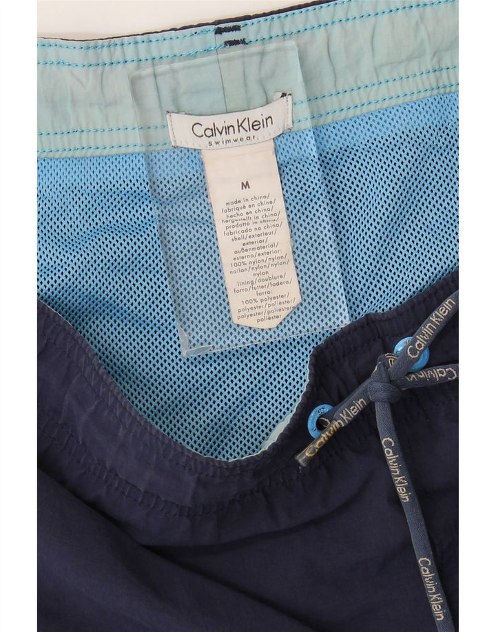 Calvin Klein Short de Bain Graphique Homme Bleu Marine Moyen Nylon