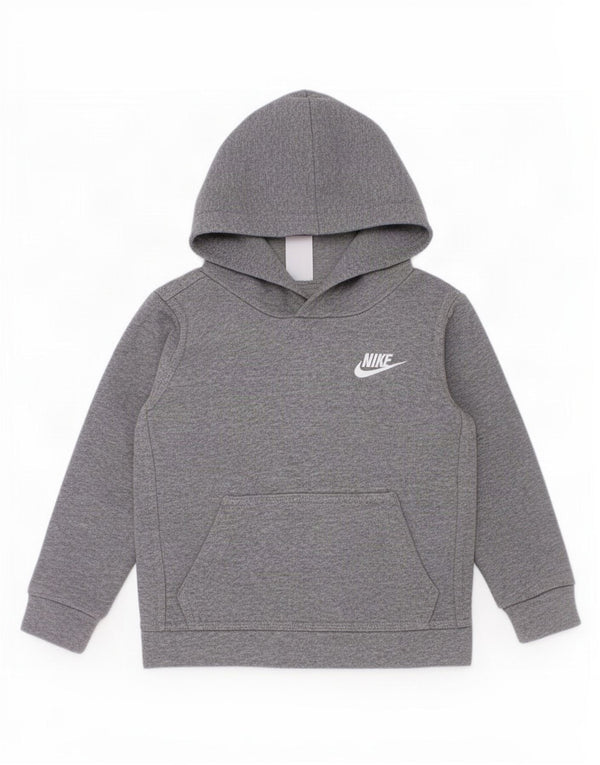 Nike Pull à capuche garçon 2-3 ans Gris Moucheté Coton