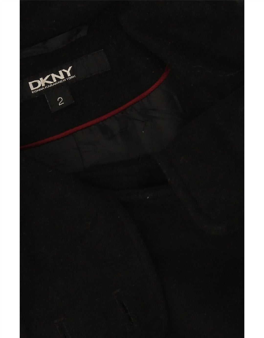 Dkny Pardessus surdimensionné pour femme US 2 XS Laine noire