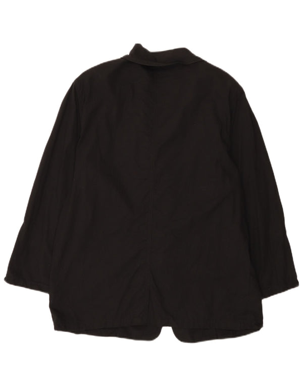 Daniel Hechter Womens 1 Button Blazer Jacket IT 48 XL Black Cotton