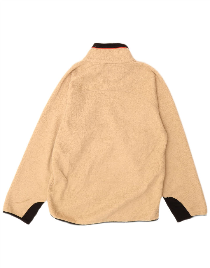 Fila Veste polaire Italia pour homme UK 36 Small Beige Colourblock Polyester