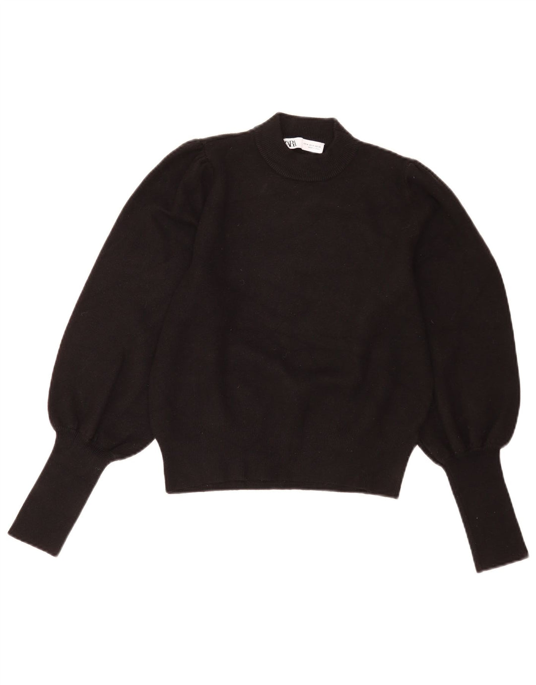 Zara Pull à col roulé pour femme UK 12 Noir moyen