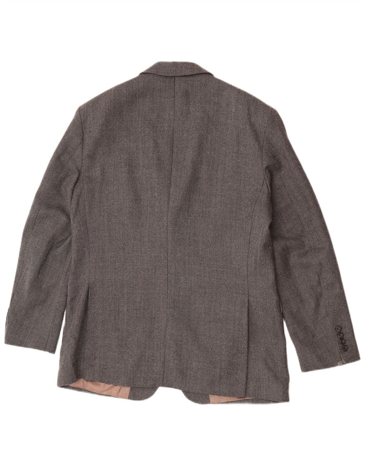 Marks & Spencer Veste blazer à 2 boutons pour homme UK 40 Gris moyen Laine vierge