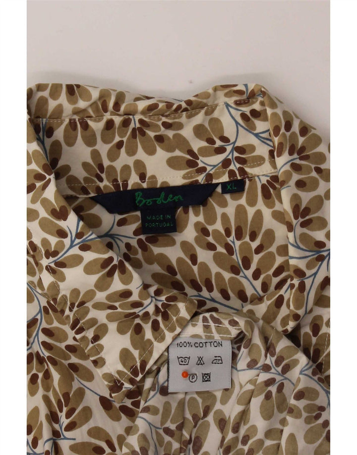 Chemise Boden Homme XL Marron Coton Floral