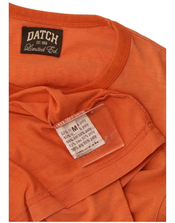 DATCH T-Shirt Graphique Homme Orange Moyen Coton