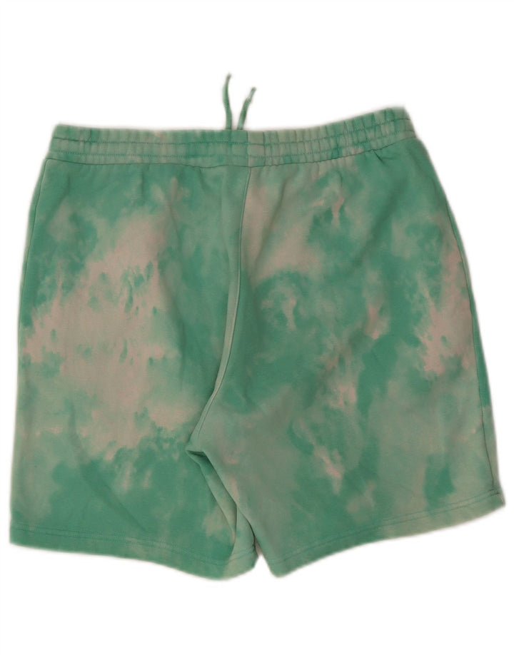 Adidas Short de sport pour homme en coton tie-dye vert moyen