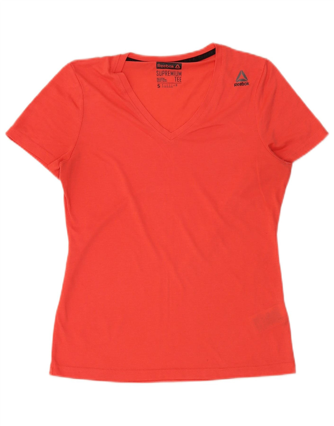 Reebok T-Shirt Femme Top UK 8/10 Petit Rouge Polyester
