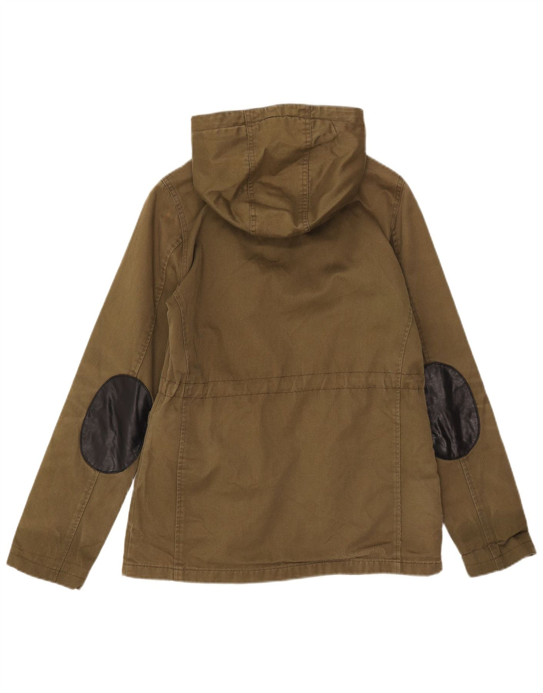 Topshop Veste utilitaire à capuche pour femme UK 10 Petit coton kaki