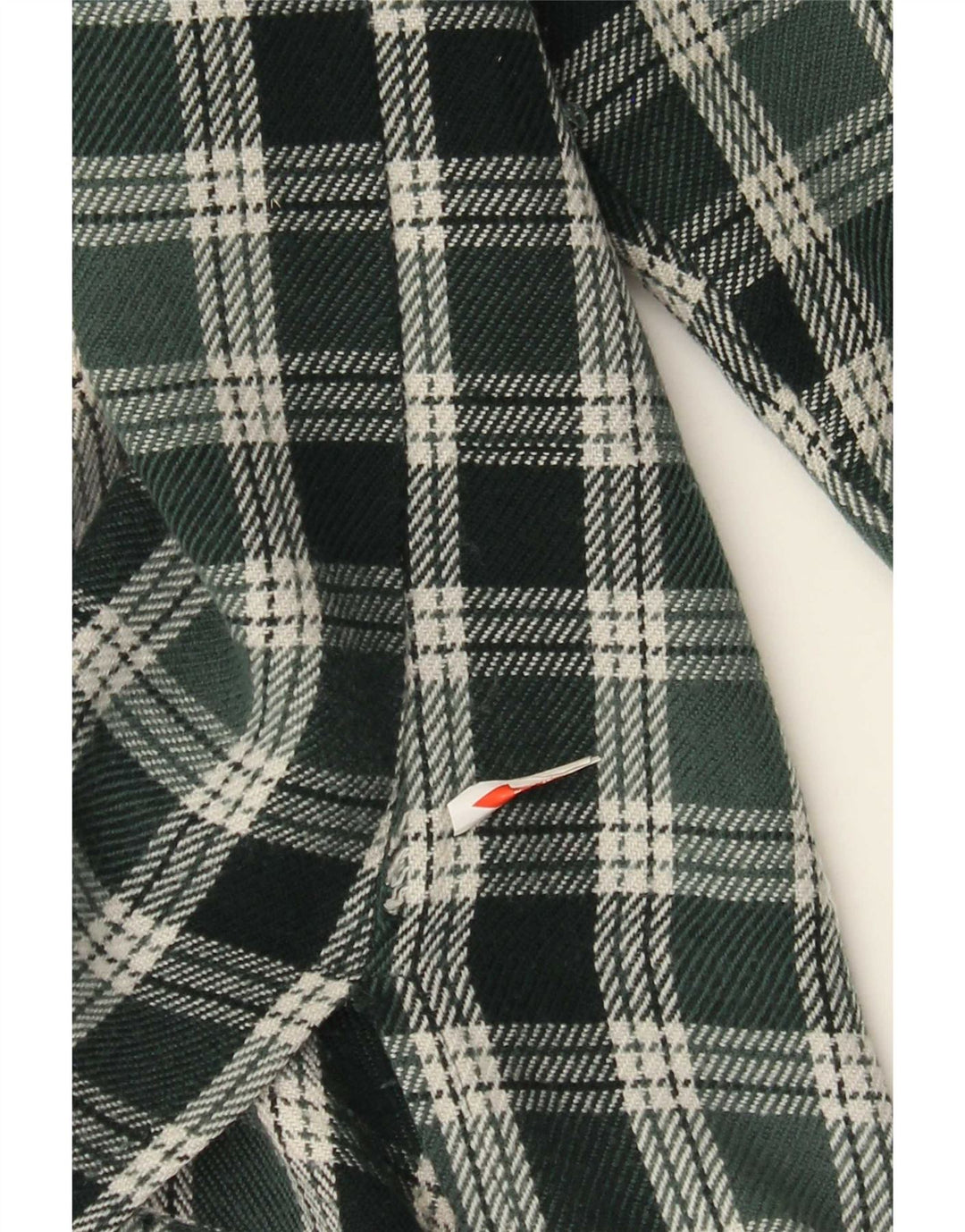 Brugi Surchemise zippée pour homme en flanelle à petits carreaux verts en acrylique