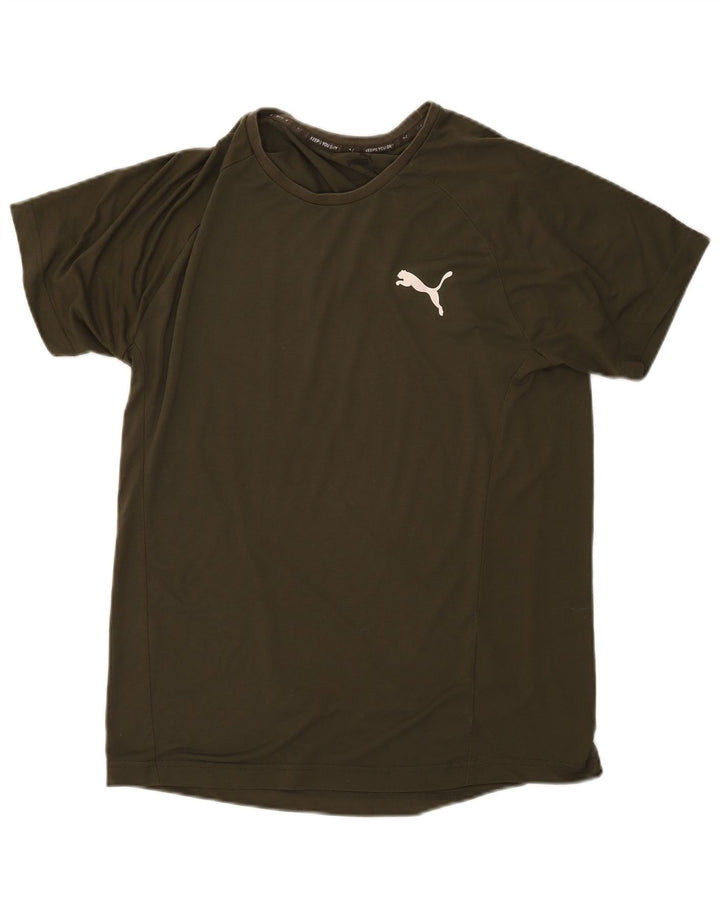 Puma T-Shirt Homme Haut Large Kaki Coton