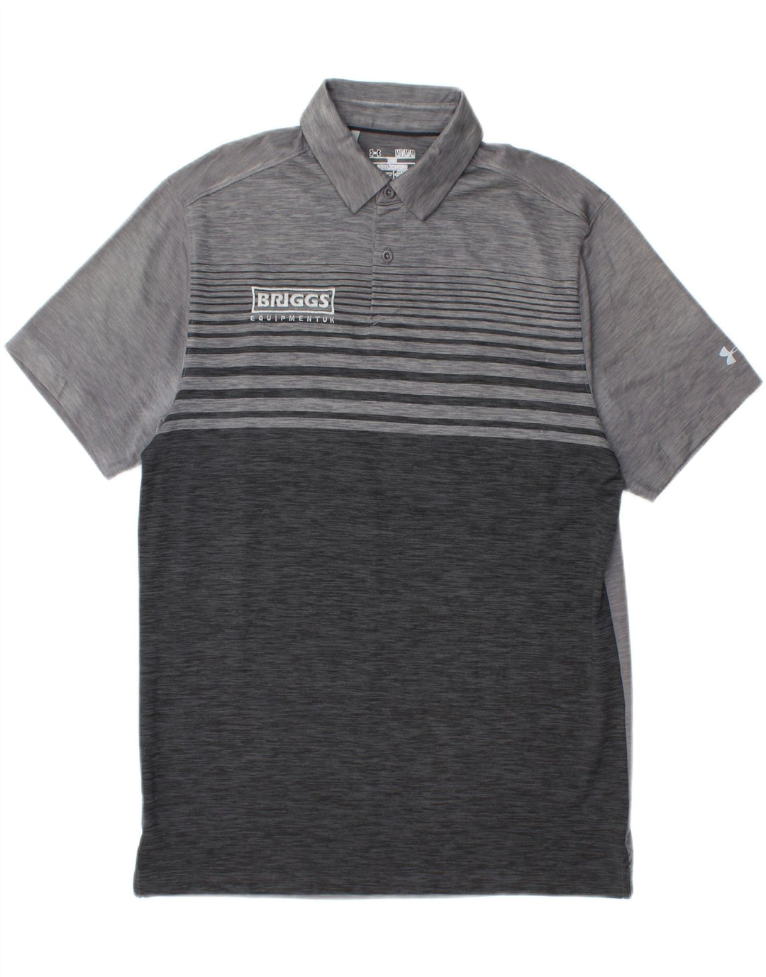 UNDER ARMOUR Polo Heat Gear Homme Gris Moyen Rayé