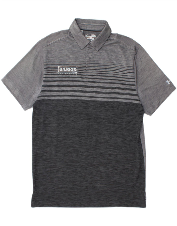 UNDER ARMOUR Polo Heat Gear Homme Gris Moyen Rayé
