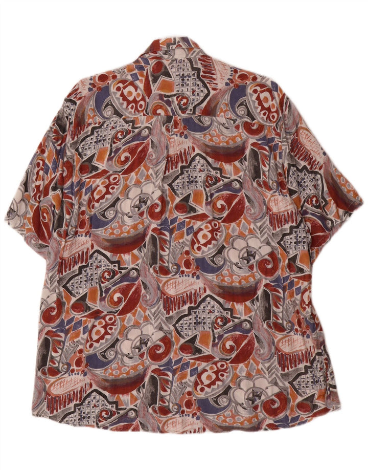 EXCEL Chemise à manches courtes à motif abstrait pour homme Large Multicolore