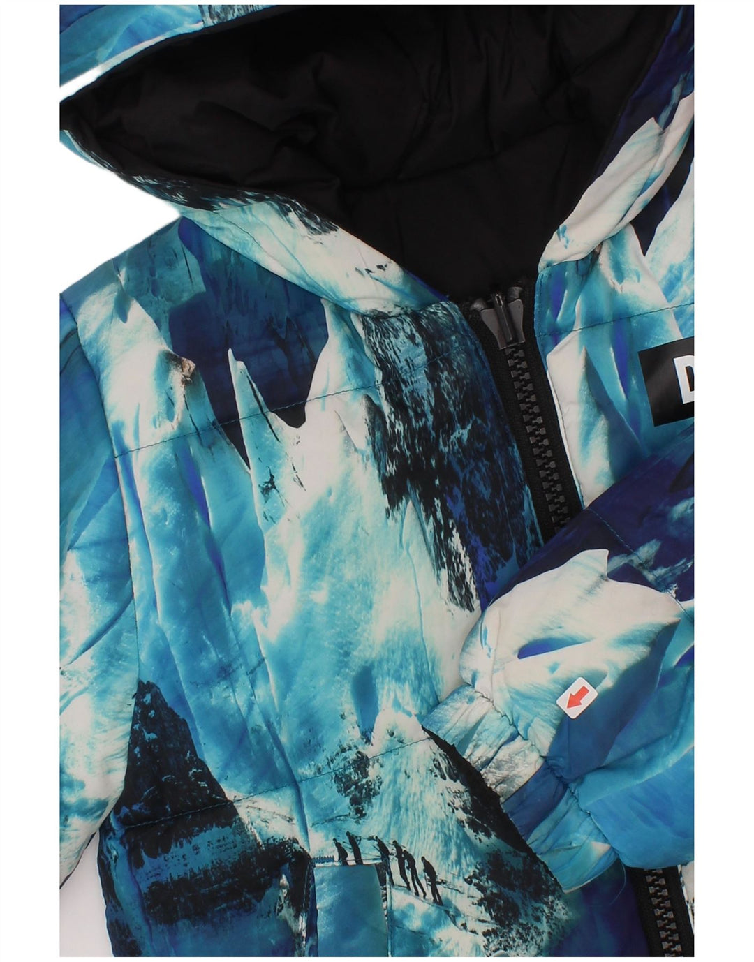 Dkny Veste matelassée réversible à capuche pour garçon 3-4 ans Bleu Tie Dye Polyester
