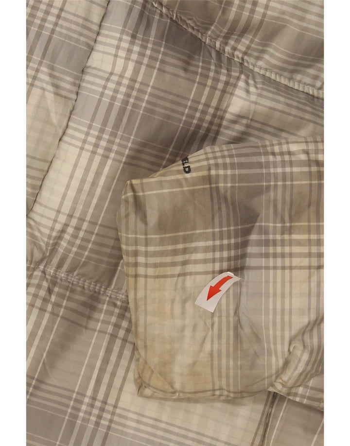 Columbia Veste matelassée à capuche pour femme UK 18 XL Gris à carreaux Polyester