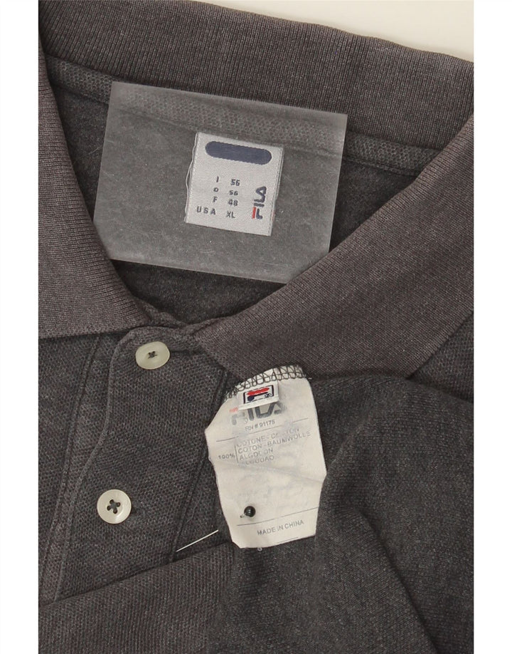 Fila Polo Homme IT 56 XL Gris Moucheté Coton