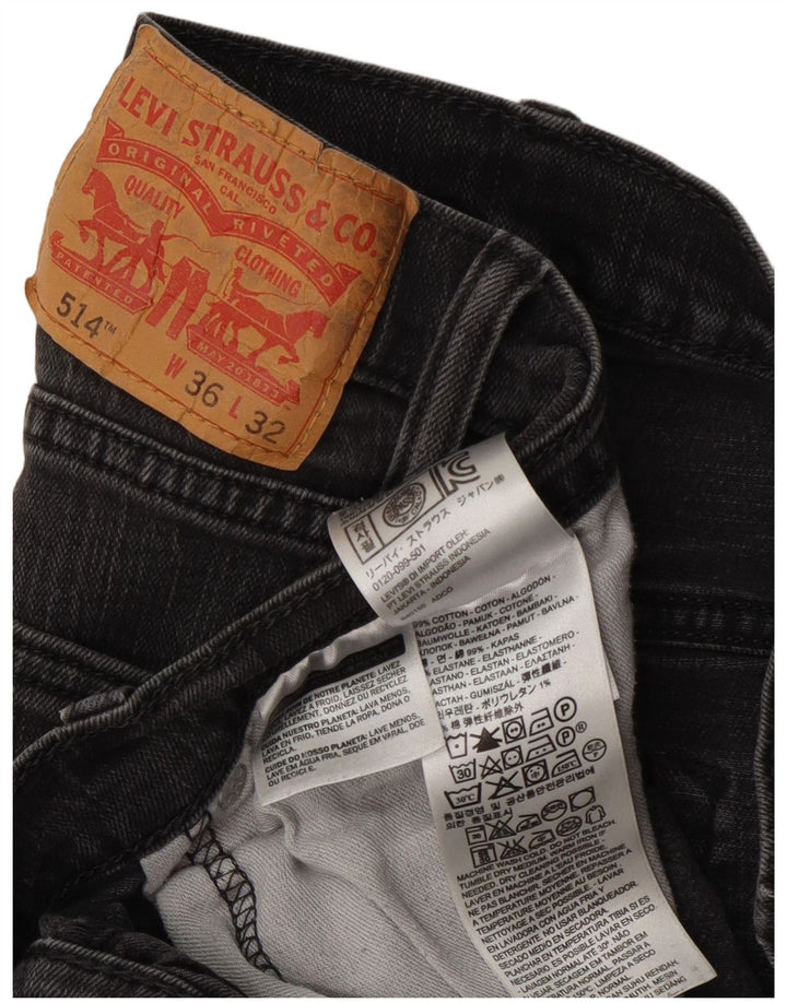 Levi's Jean Droit 514 Homme W36 L32 Gris Coton