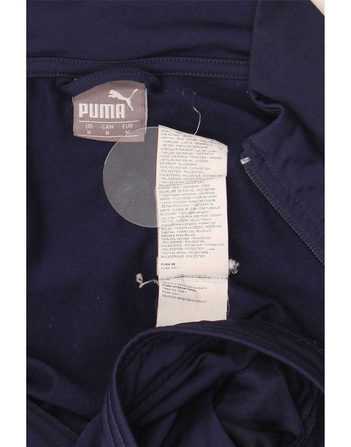 Puma Veste de Survêtement Homme Bleu Marine Moyen Polyester Colorblock