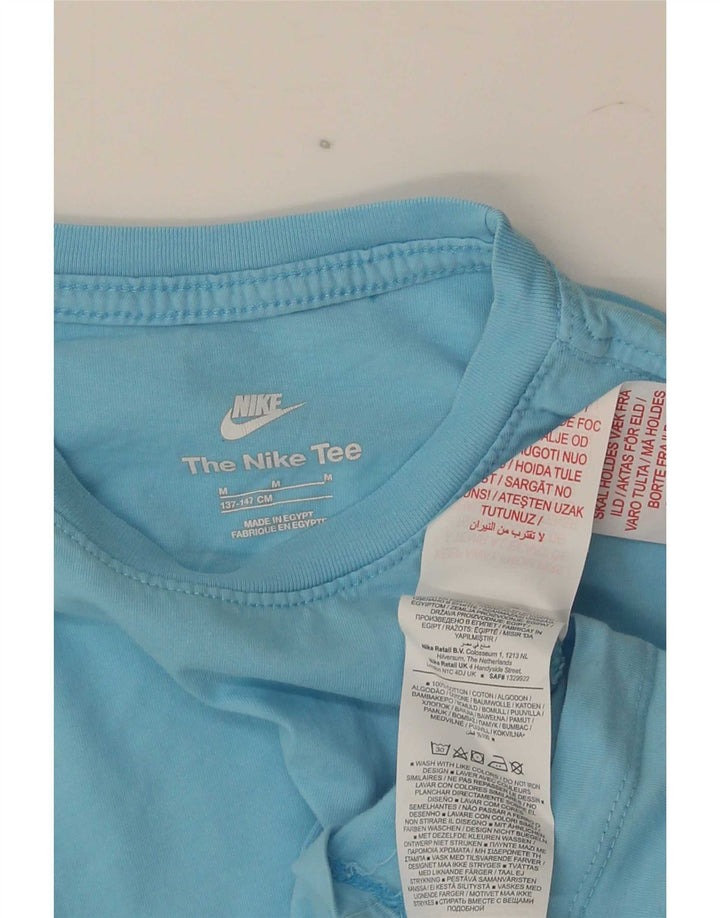 Nike T-Shirt Garçon 10-11 ans Bleu Moyen Coton