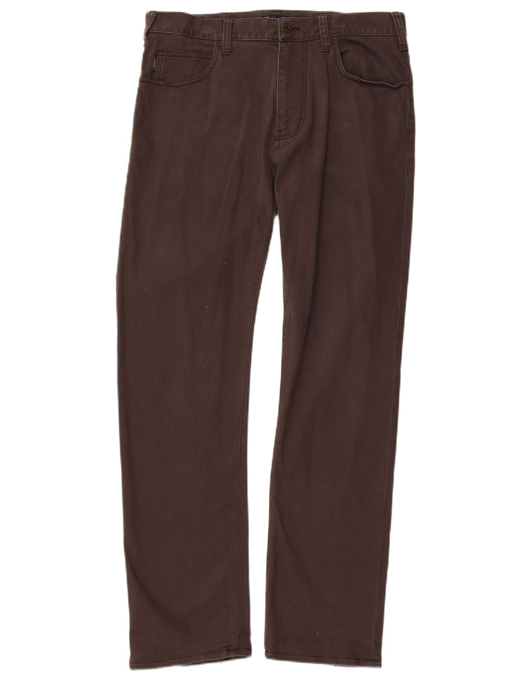 ARMANI Pantalon décontracté droit femme W32 L30 Marron Coton