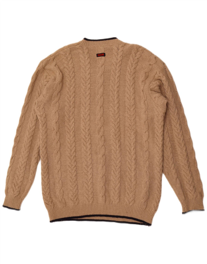 Slam Pull Col V Homme XL Laine Beige
