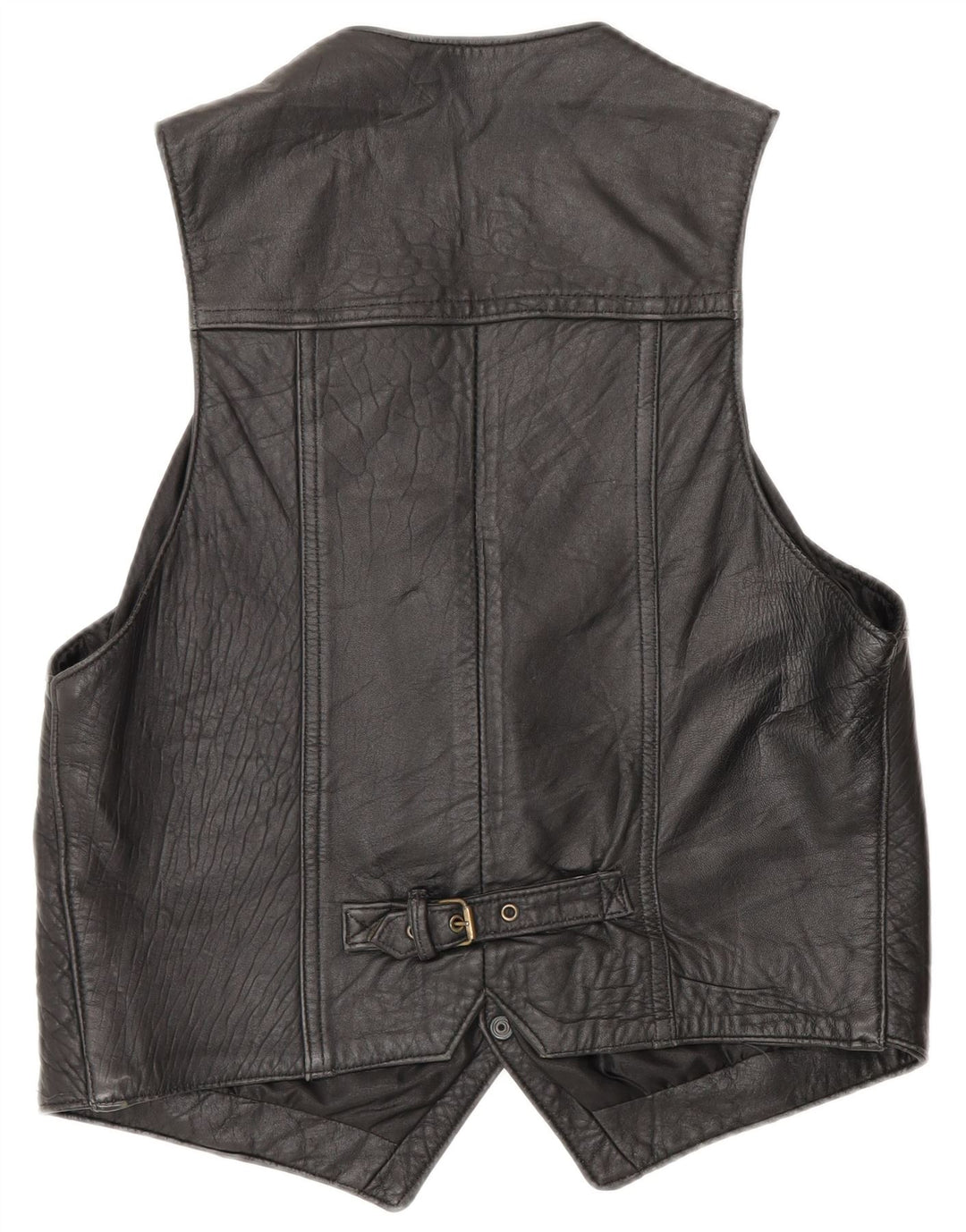 gilet homme vintage cuir noir moyen