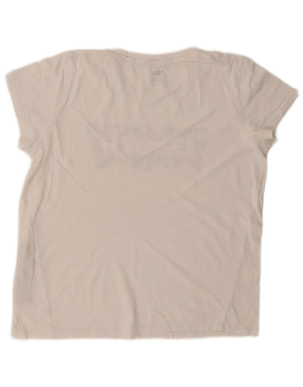 Levi's T-Shirt Graphique Femme UK 16 Large Blanc Coton