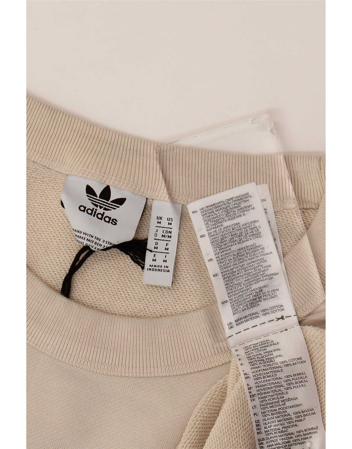 Adidas Sweat-shirt pour homme en coton beige moyen